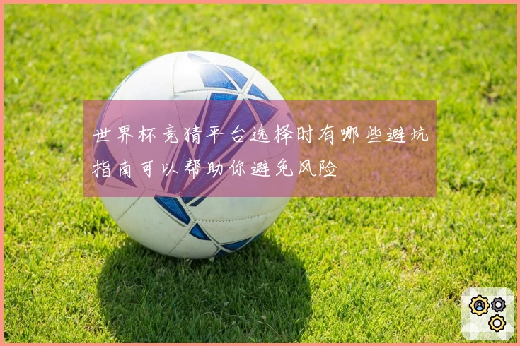 世界杯竞猜平台选择时有哪些避坑指南可以帮助你避免风险